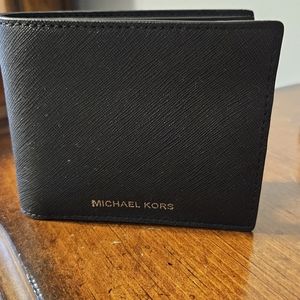 NWT Men's Michael Kors Bifold black wallet